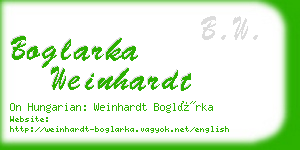 boglarka weinhardt business card